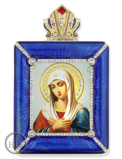 Product Image - Virgin Mary Extreme Humility Icon in Square Style Frame with Stand