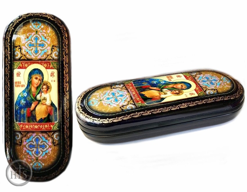 Product Image - Virgin Mary the Eternal Bloom, Lacquered Hard Eyeglass Icon Case Box 