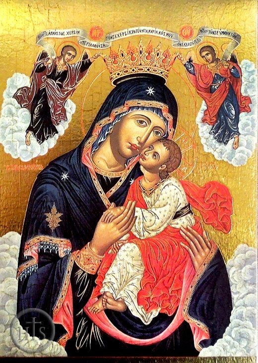 Product Pic - Virgin Mary Glykophilousa (Sweet Kissing), Byzantine Greek Orthodox Icon