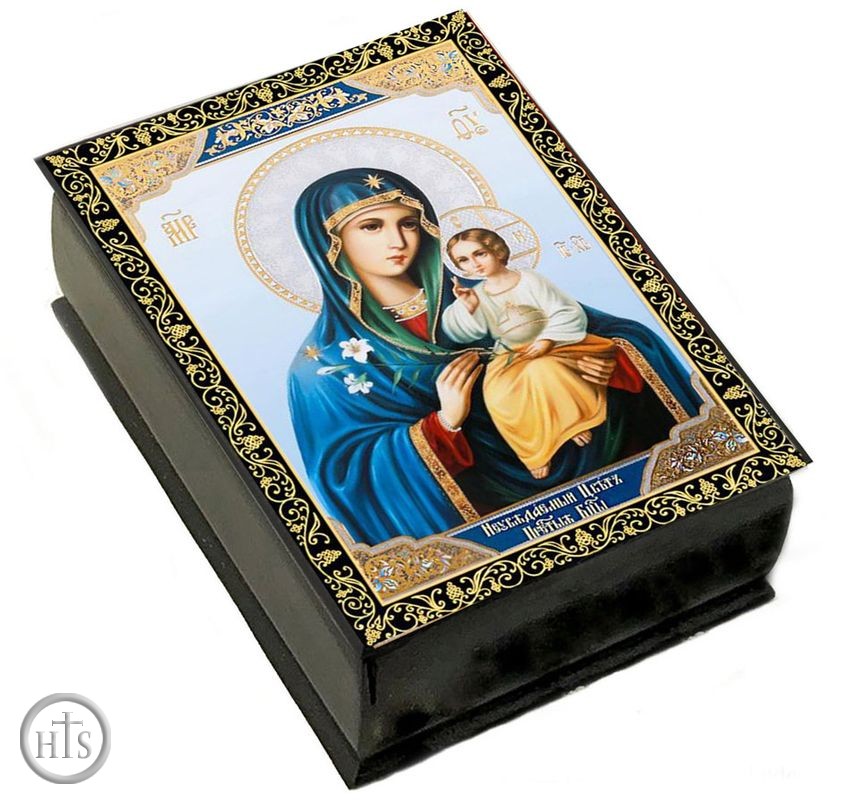 Pic - Virgin Mary Eternal Boom, Wooded Icon Keepsake Rosary Box