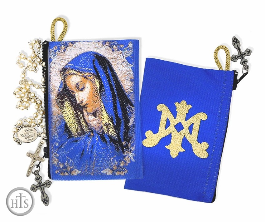 Product Photo - Virgin Mary of Sorrows, Rosary Icon Pouch Case