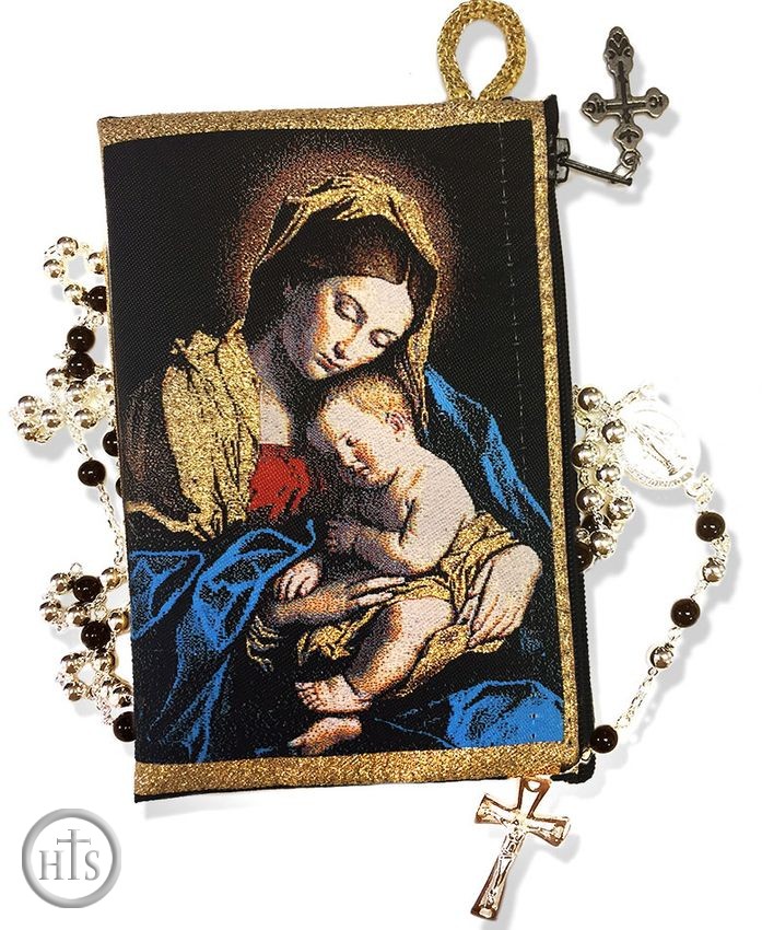 Product Pic - Madonna & Child, Rosary Icon Pouch Case
