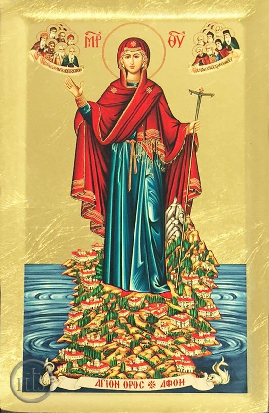 Pic - Virgin Mary of Athos, Serigraph Orthodox Icon 