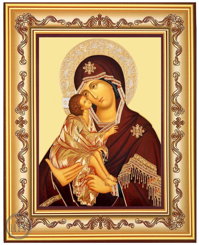 Product Pic - Virgin Mary of Don, Orthodox Icon in Frame 
