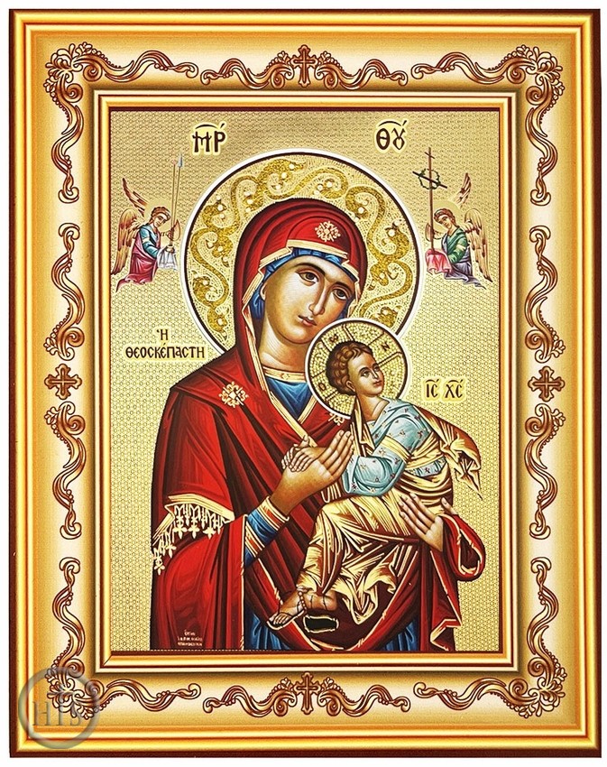 Pic - Virgin Mary of Passion, Byzantine Orthodox Icon in Frame