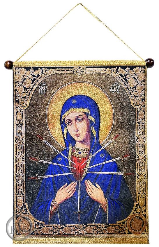 Product Picture - Virgin Mary Softener of Evil Hearts, Hanging Tapestry Icon Banner 