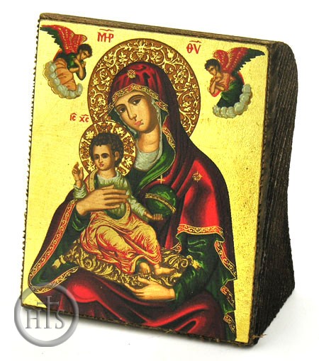 Product Photo - Virgin Mary and Child, Serigraph Mini Icon, Made in Greece