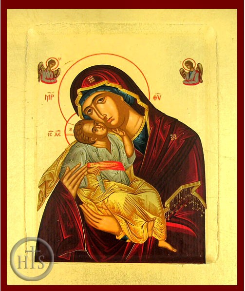 Picture - Virgin Mary Glykophilousa (Sweet Kissing), Serigraph Orthodox Icon