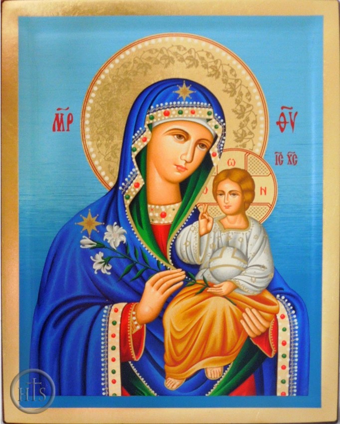 Product Picture - Virgin Mary the Eternal Bloom, Serigraph Greek Orthodox Icon