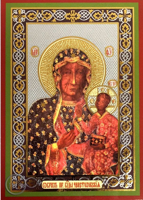 Product Photo - Virgin Mary of Czestochova, Orthodox Mini Icon