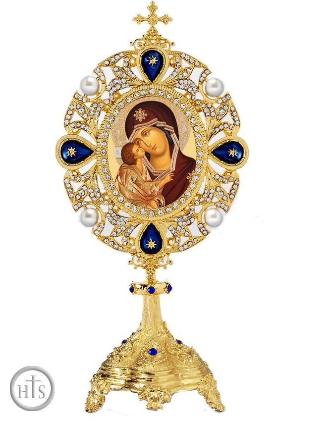 Image - Virgin Mary of Don, Icon in Pearl Jeweled Shrine