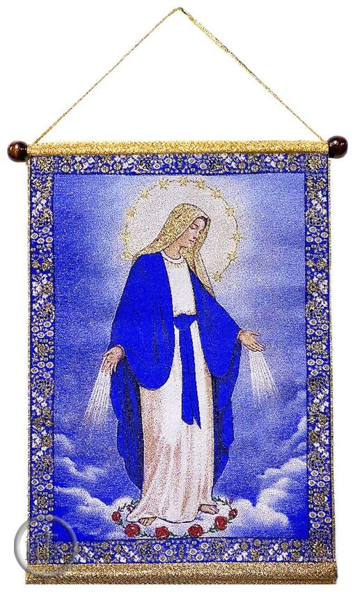 Image - Our Lady of Grace, Hanging Tapestry Icon Banner