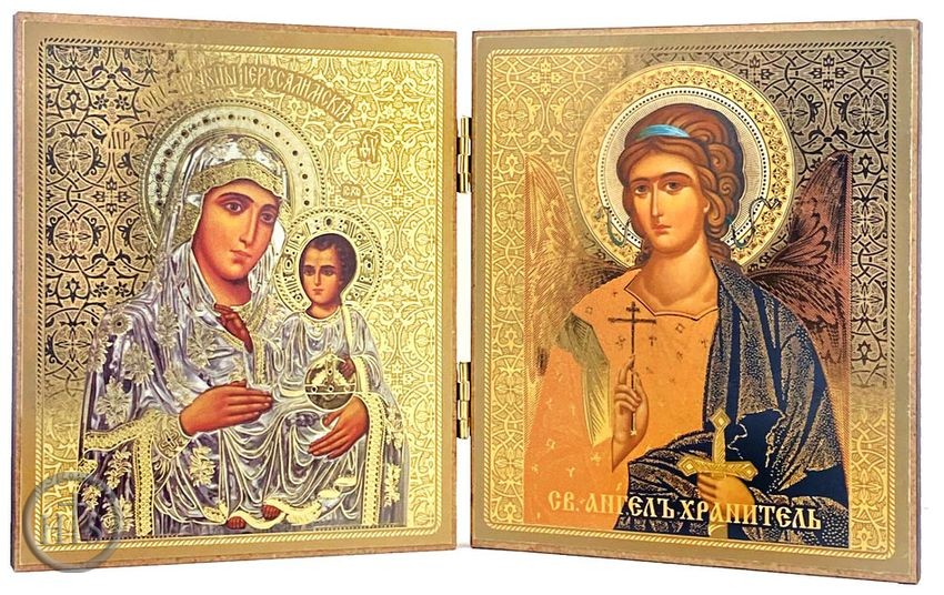 Product Photo - Virgin of Jerusalem / Guardian Angel, Orthodox Diptych