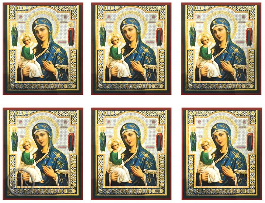 HolyTrinityStore Picture - Virgin of Jerusalem, Set of 6 Gold Foiled Prayer Cards