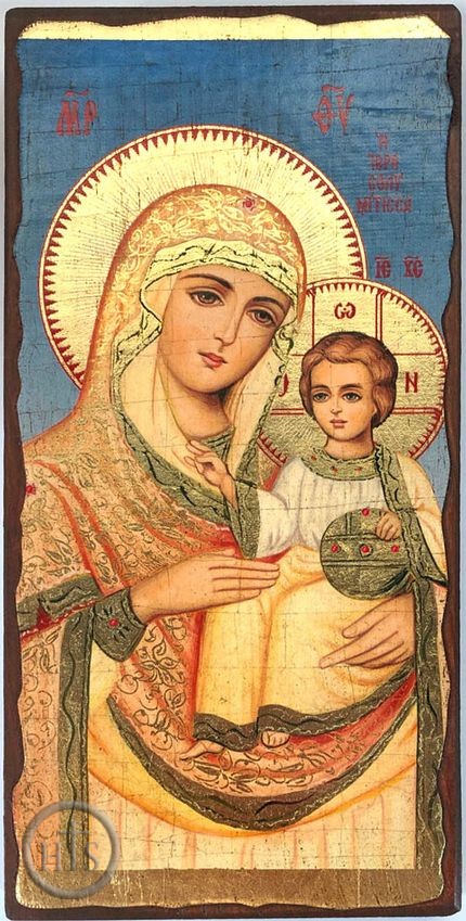 HolyTrinityStore Photo - Virgin of Jerusalem, Greek Serigraph Panel Icon