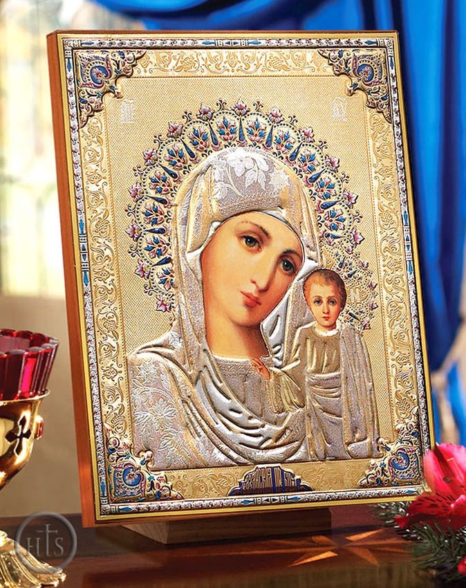 Pic - Virgin of Kazan, Gold Foil Embossed Orthodox Icon