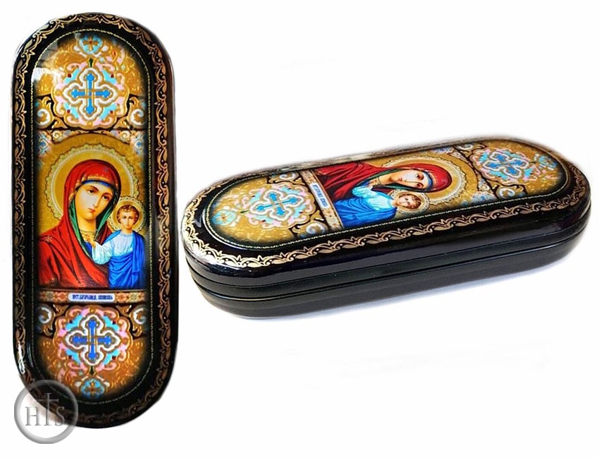 Product Photo - Virgin of Kazan, Lacquered Hard Eyeglass Icon Case Box 