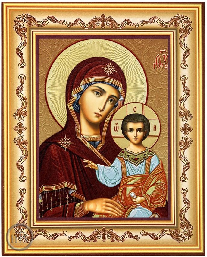 Image - Virgin of Kazan, Orthodox Icon in Frame with Stand