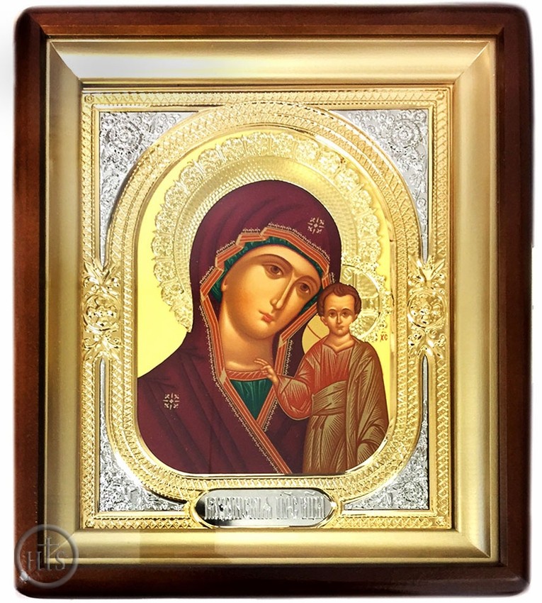 HolyTrinityStore Picture - Virgin of Kazan,  Framed Icon With Glass
