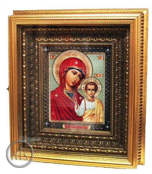 Product Image - Virgin of Kazan, Orthodox Icon in Gilded  Kiot