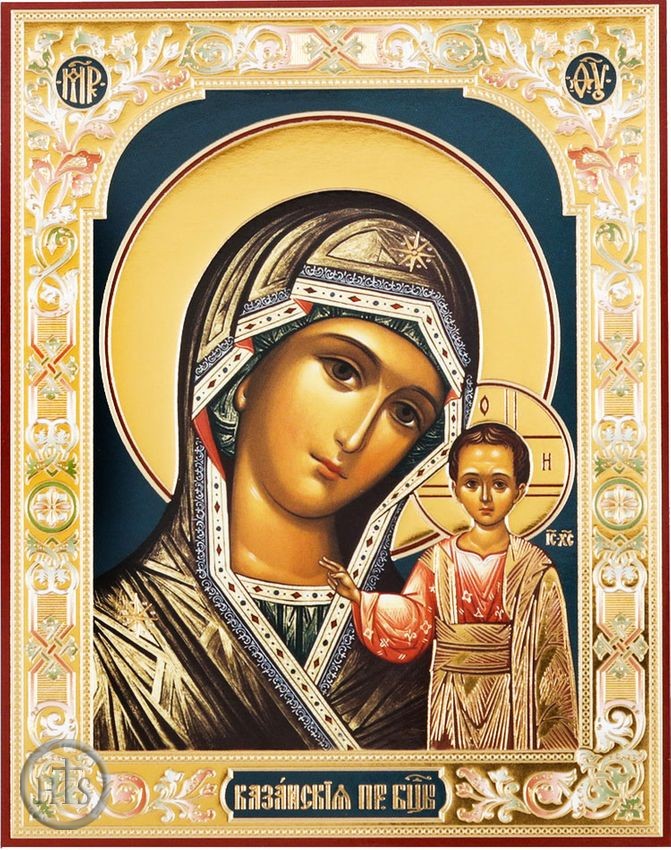 HolyTrinity Pic - Virgin of Kazan, Orthodox Gold Foiled Icon