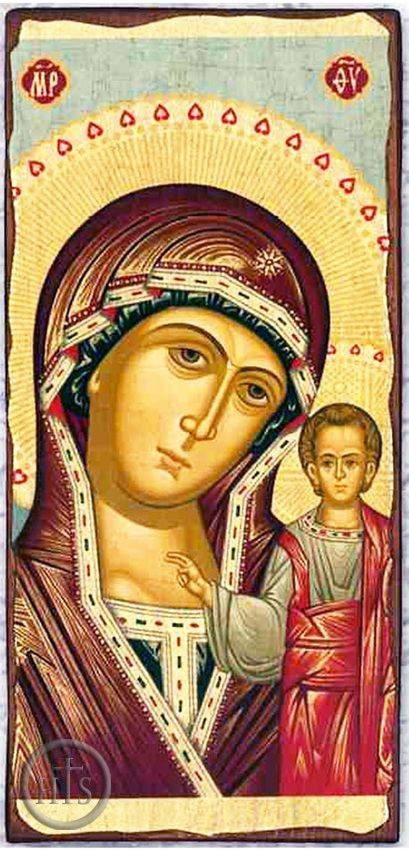 HolyTrinityStore Photo - Virgin of Kazan, Orthodox Christian Serigraph Panel Icon
