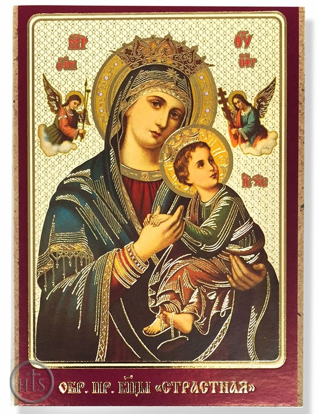 Picture - Virgin Mary of Passion - Lady of Perpetual Help,  Mini Icon 