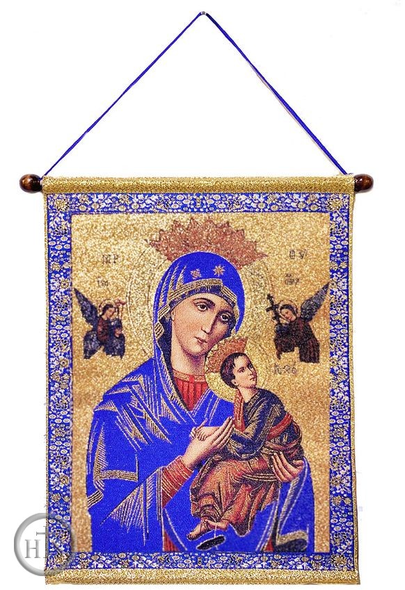 Photo - Virgin Mary Perpetual Help, Hanging Tapestry Icon Banner