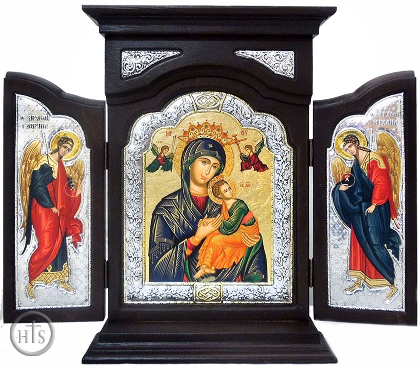 Photo - Virgin of Passion - Lady of Perpetual Help, Serigraph Orthodox Triptych