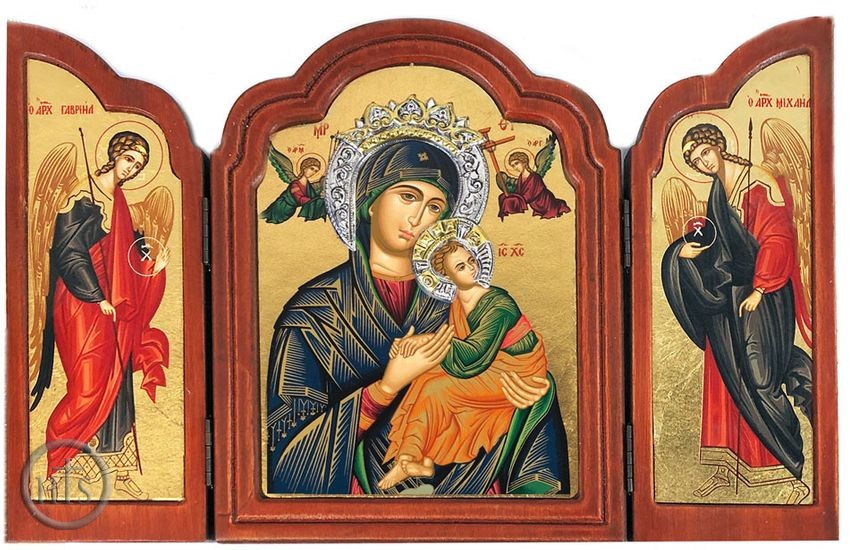 Pic - Virgin of Passion - Lady of Perpetual Help (In Blue), Serigraph  Triptych