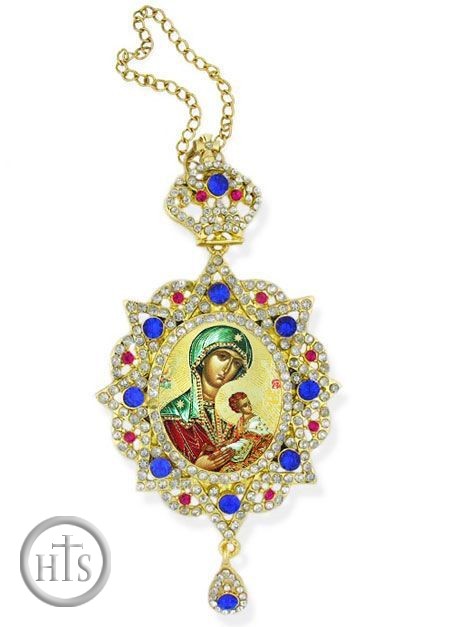 HolyTrinityStore Picture - Virgin of Passions, Panagia Style Framed Ornament Icon