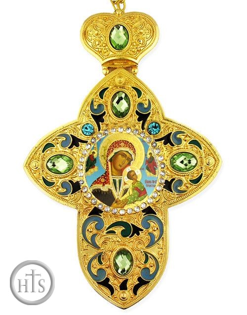 Photo - Virgin of Passions - Lady of Perpetual Help, Faberge Style Framed Cross With Icon