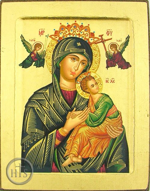 Picture - Virgin of Passion - Lady of Perpetual Help (in Green), Serigraph Icon