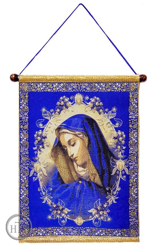 Image - Virgin Mary of Sorrows, Hanging Tapestry Icon Banner