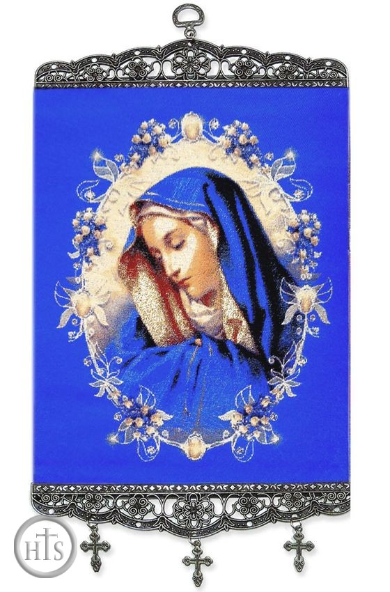 Picture - Virgin Mary of Sorrows, Tapestry Icon Banner, Large