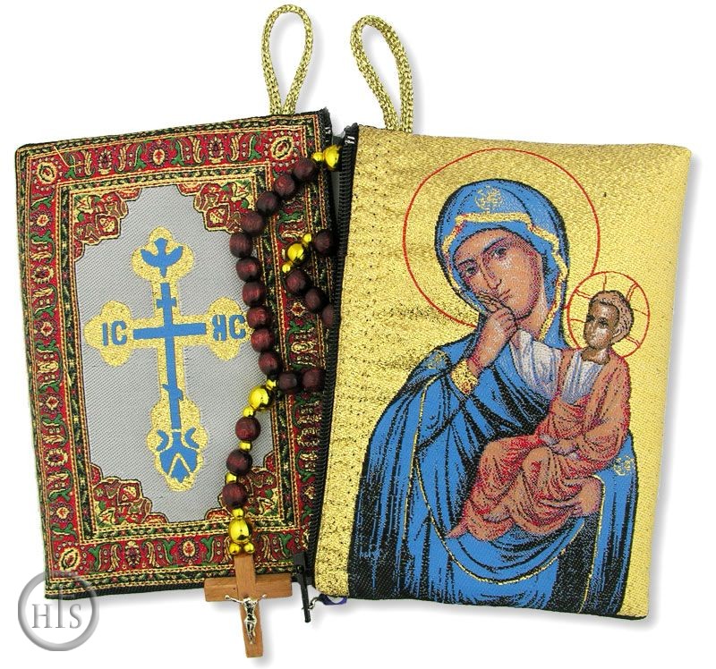 Product Photo - Virgin of Tenderness Rosary Icon Pouch Case