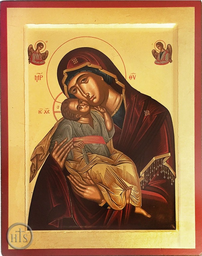 Photo - Virgin Mary Glykophilousa (Sweet Kiss), Orthodox Serigraph Icon