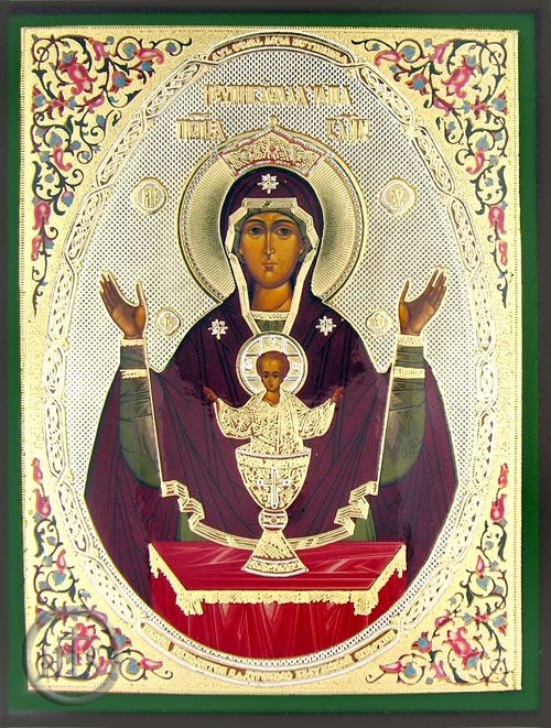 Product Image - Virgin of the Inexhaustible Cup, Gold and Silver Foiled Orthodox Icon