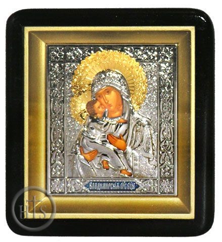 Product Picture - Virgin of Vladimir, Orthodox Wood  Framed Icon With the Glass 