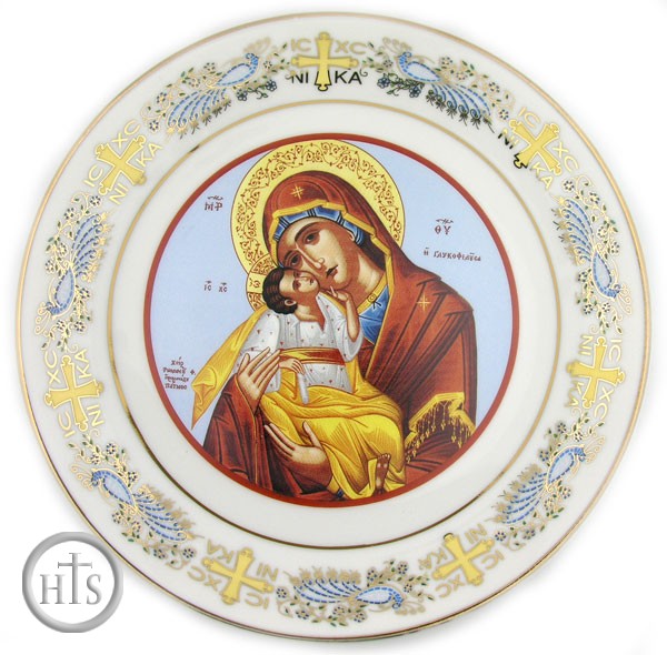 Pic - Virgin of Valdimir, Ceramic Hanging Icon Plate