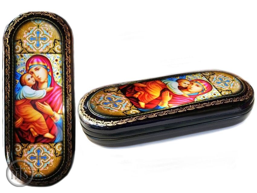 Product Image - Virgin of Vladimir, Lacquered Hard Eyeglass Icon Case Box 