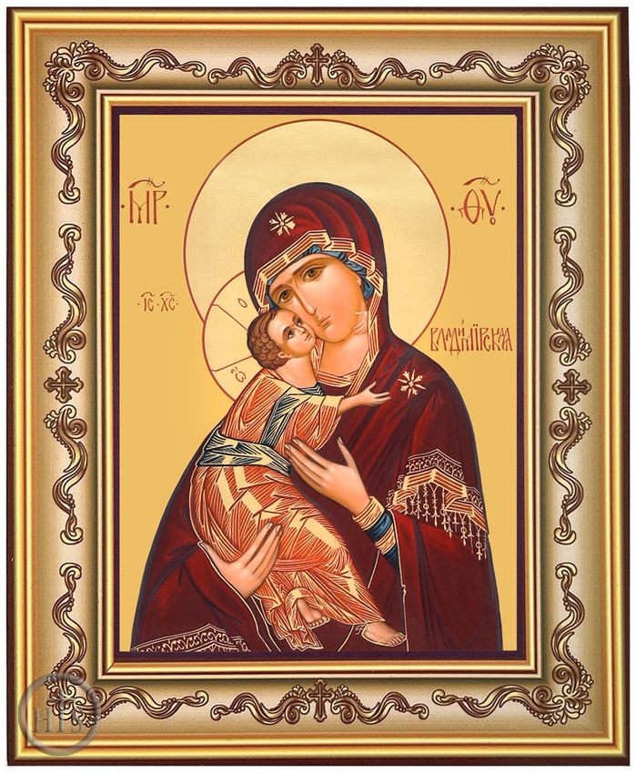Picture - Virgin of Vladimir, Orthodox Icon in Frame 