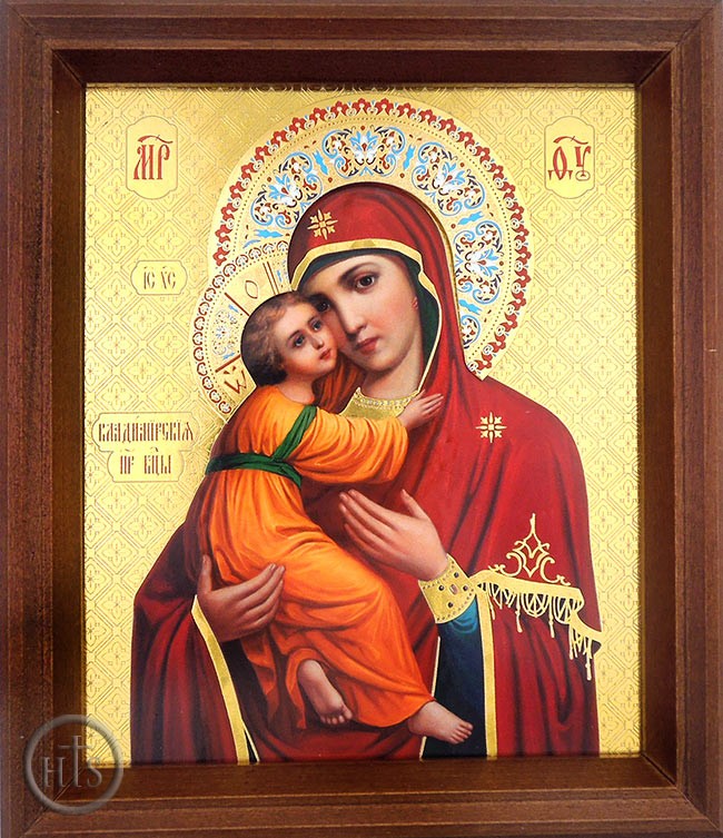 Image - Virgin of Vladimir, Orthodox Icon in Wooden Frame