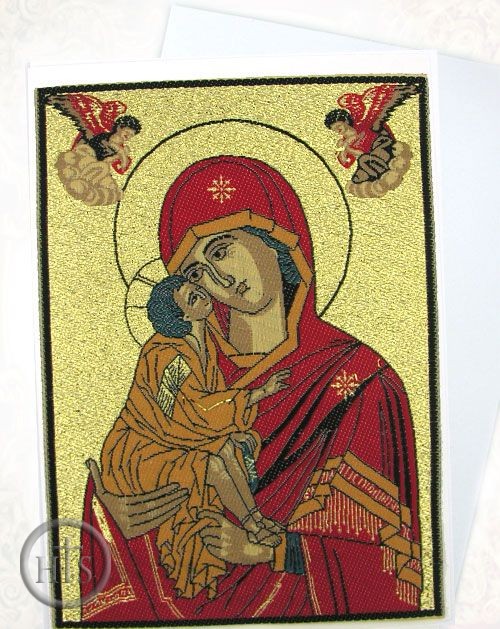 Product Image - Virgin Of Vladimir, Tapestry Icon Greeting Card with Envelope