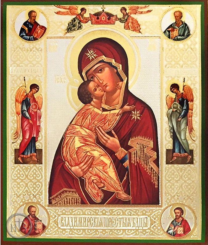 Image - Virgin of Vladimir w/Archangels, Orthodox Icon