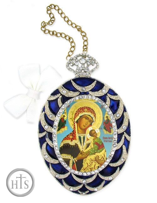 HolyTrinityStore Photo - Virgin Of Passions, Ornament Icon, Blue