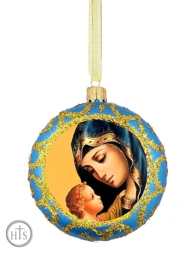 HolyTrinityStore Image - Virgin Mary and Christ Child, Christmas  Ornament, Small