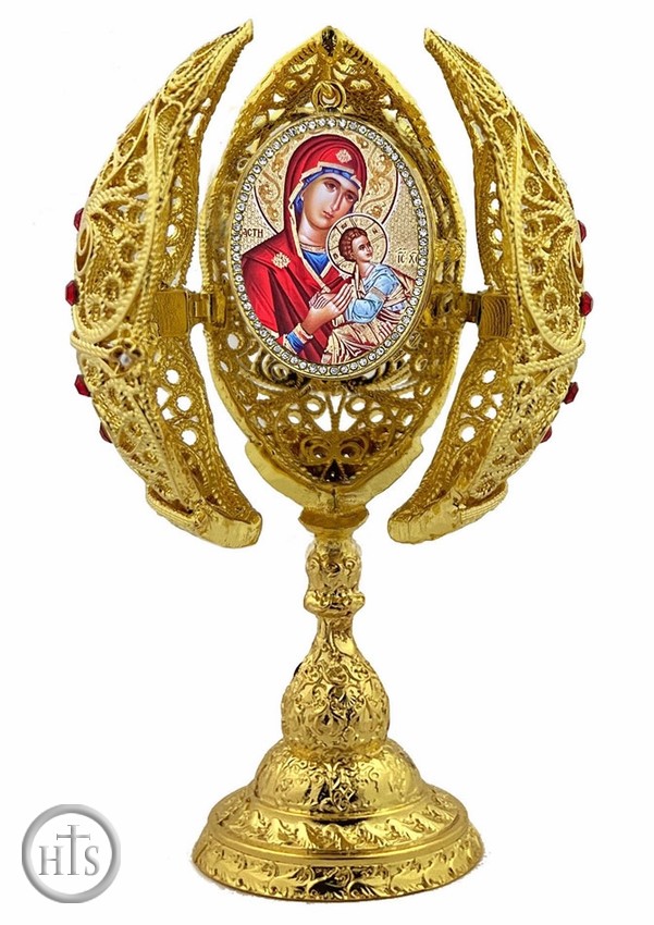 Image - Virgin Mary Perpetual Help, Filigree Style Icon Egg, 6