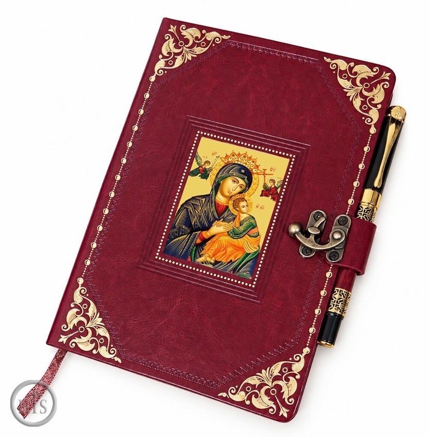 Product Image - Virgin Mary Perpetual Help, Journal with Pen, Christian Religious Gift
