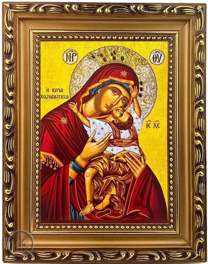 Product Photo - Virgin Mary Sweet Kissing, Wooden Frame Byzantine Greek Icon